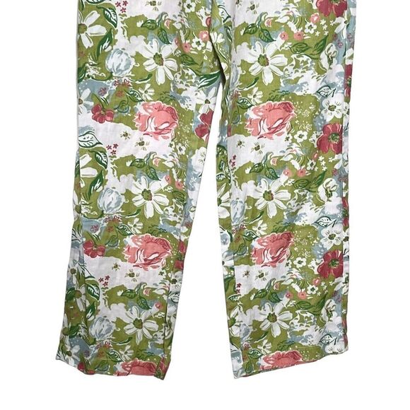 REFORMATION Pinegrove High Rise Linen Pants Summer Of Love Floral Print Size 2 - Picture 6 of 9